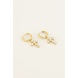 My Jewellery Oorringen met strass kruisje goud My Jewellery Oorringen met strass kruisje goud