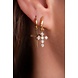 My Jewellery Oorringen met strass kruisje goud My Jewellery Oorringen met strass kruisje goud