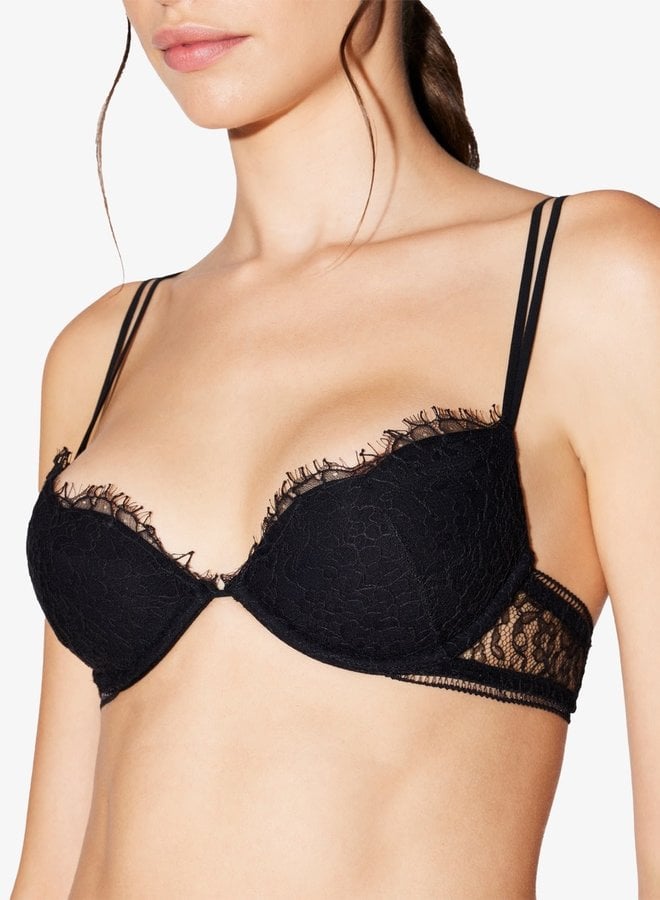 La Perla Spell On You Lace Underwired Balconette Bra - Black - ShopStyle