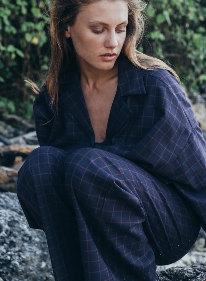 Love Sundaily Flannel Malasana Pyjama Top