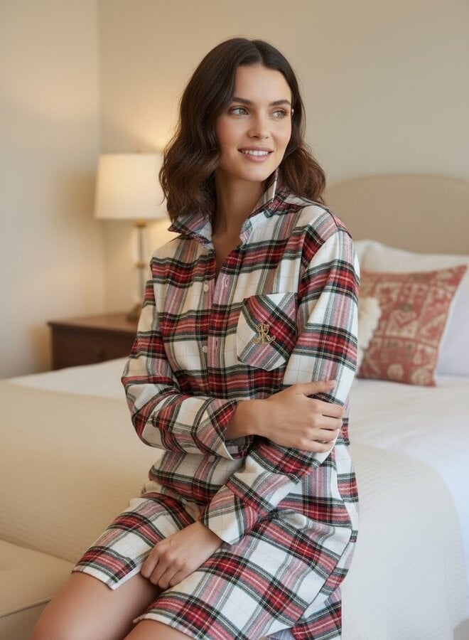 Lauren Ralph Lauren Brushed Twill Nachtjurk