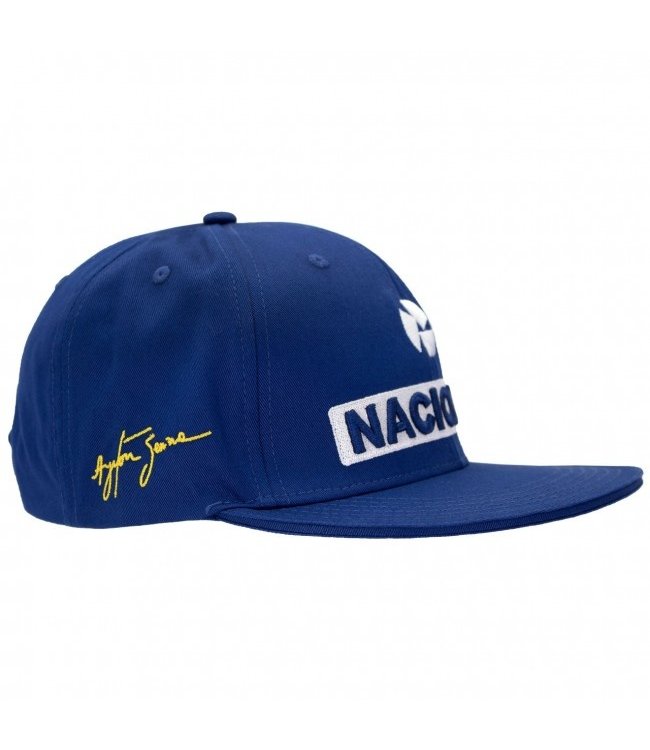 Ayrton Senna Flat Brim Cap Nacional Blue Adult - Senna Foundation Collection