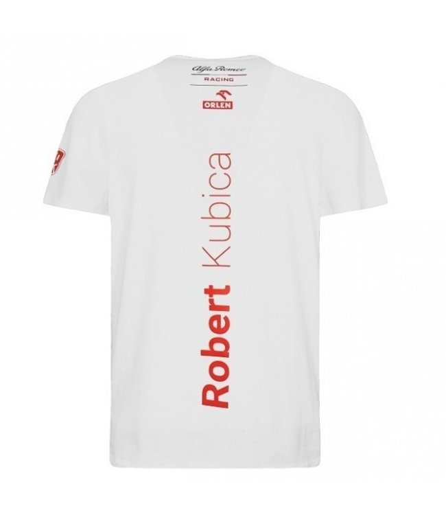 Stake F1 Team Kick Sauber Formula 1 Robert Kubica T-shirt White Adult - Collection 2021