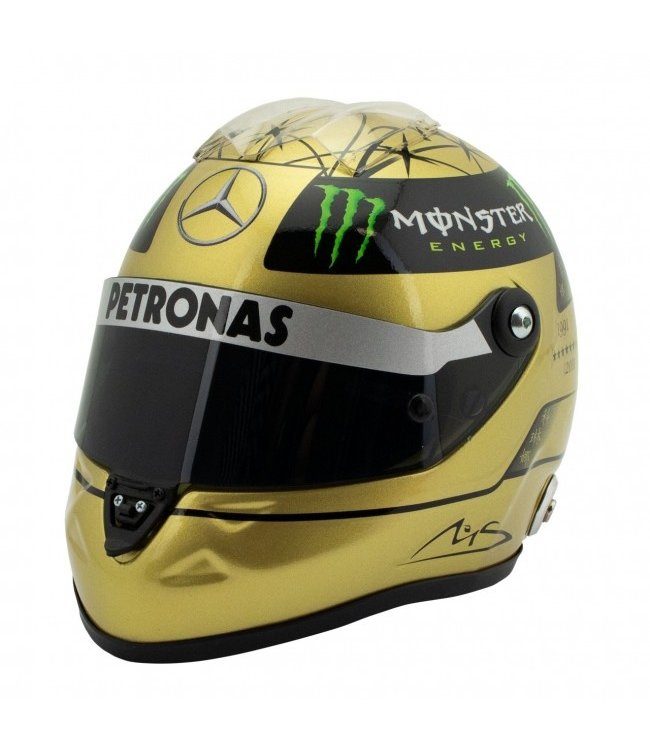 Michael Schumacher  Mercedes AMG Petronas F1 Team 2011 Scale Helmet Gold Edition