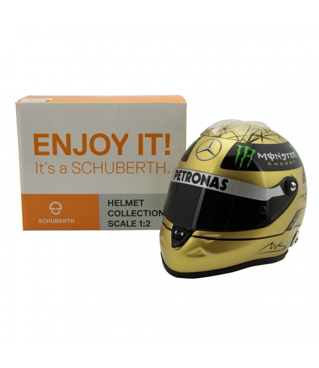 Michael Schumacher  Mercedes AMG Petronas F1 Team 2011 Scale Helmet Gold Edition