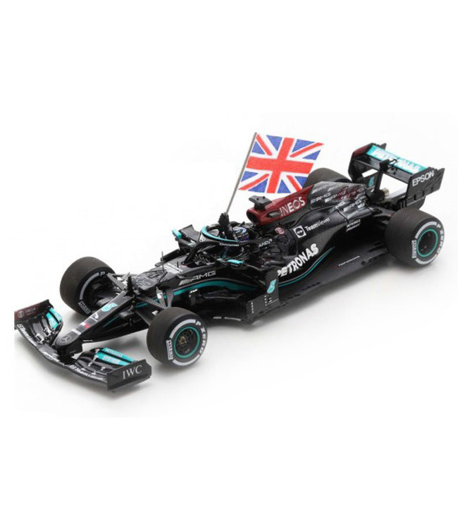 Mercedes AMG Petronas F1 Team W12 2021  Winner British GP With Flag