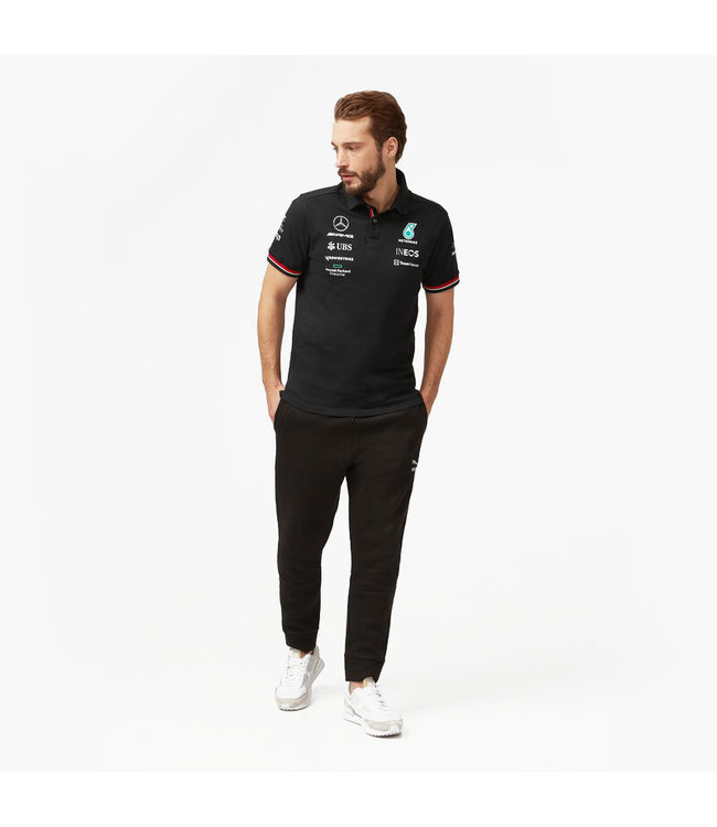 Mercedes AMG Petronas F1 Team - Team Polo Black Adult - Collection 2022