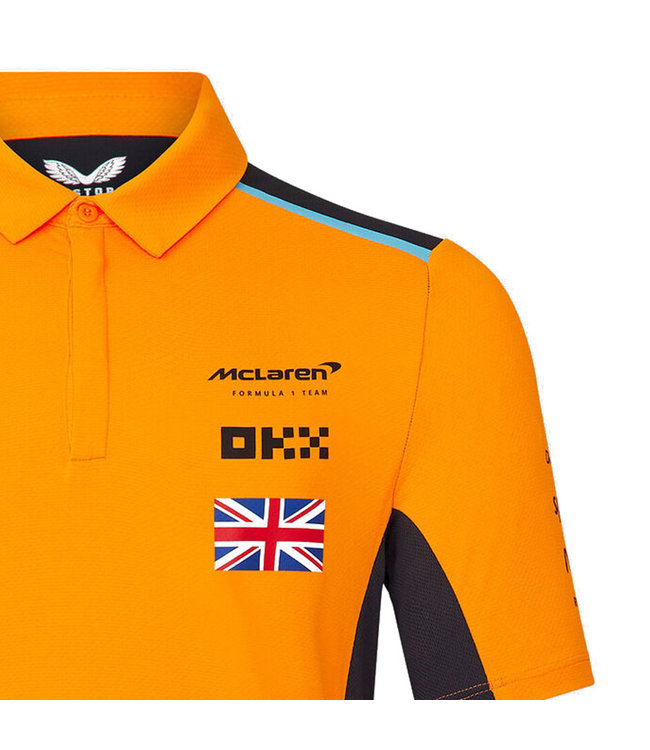 McLaren F1 Team Adult Norris Driver Polo Papaya/Phantom - Collection 2023