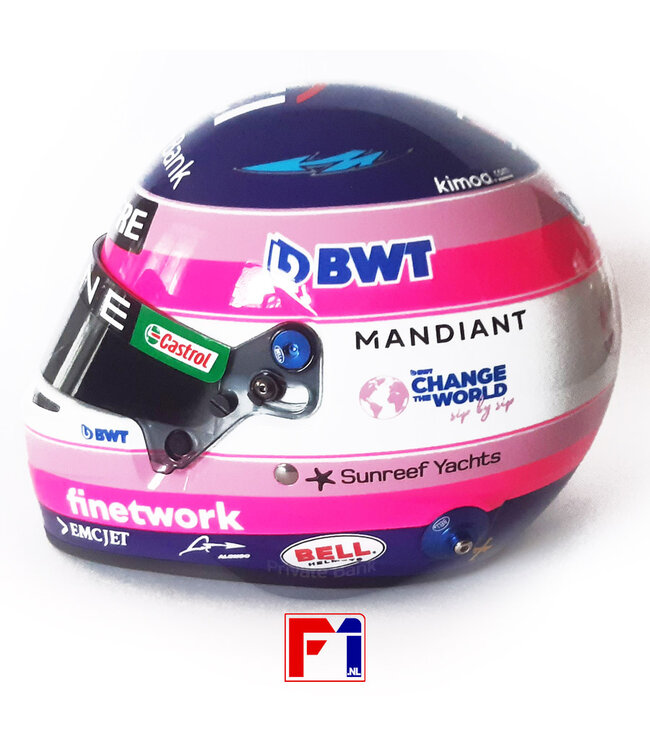 BWT Alpine F1 Team Fernando Alonso Helmet 2022  Scale 1:2
