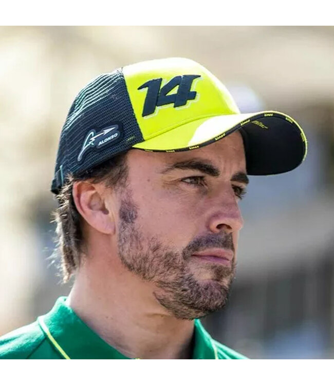 Aston Martin Cognizant F1 Team Adult Alonso Drivers Lifestyle Cap Lime - Collection 2023