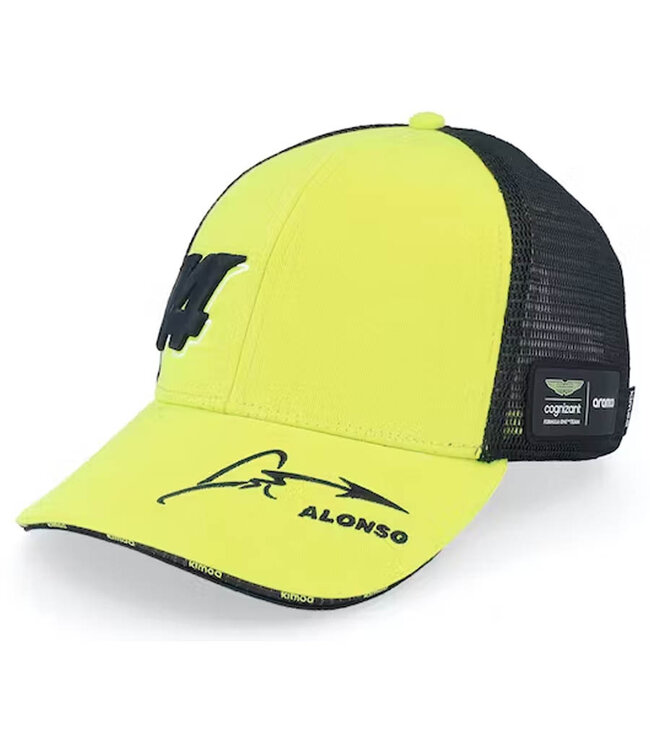 Aston Martin Cognizant F1 Team Adult Alonso Drivers Lifestyle Cap Lime - Collection 2023