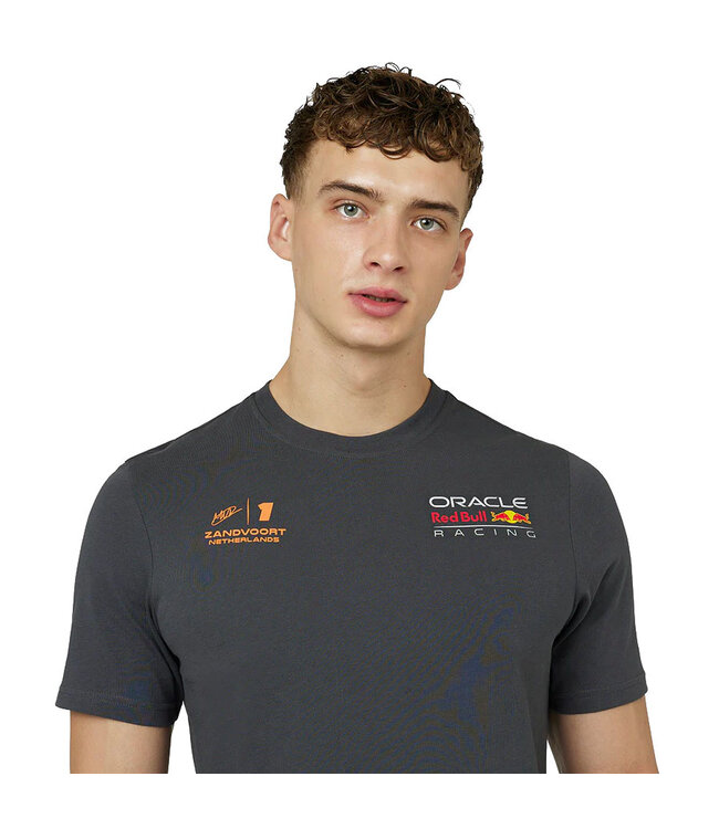 Oracle Red Bull  Racing F1 Team Red Bull Max Verstappen Dutch GP T-Shirt Adult Asphalt Grey - Collection 2023
