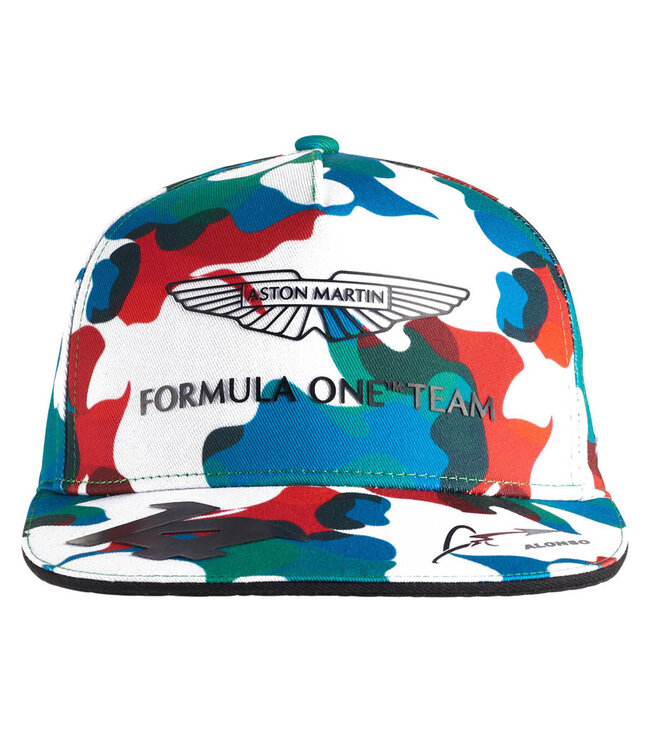 Aston Martin Cognizant F1 Team Adult Alonso GP Mexico Drivers Baseball Cap Camo - Collection 2023