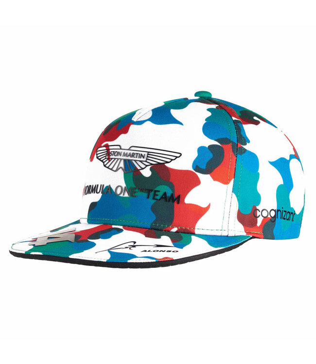 Aston Martin Cognizant F1 Team Adult Alonso GP Mexico Drivers Baseball Cap Camo - Collection 2023