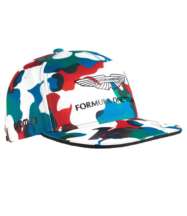 Aston Martin Cognizant F1 Team Adult Alonso GP Mexico Drivers Baseball Cap Camo - Collection 2023
