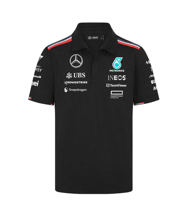 Mercedes AMG Petronas F1 Team - Team Polo Black Adult - Collection 2024
