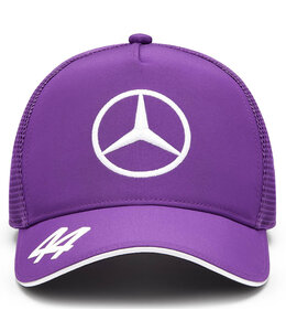 Mercedes AMG Petronas F1 Team 2024 Adult Lewis Hamilton Driver Trucker Cap Purple