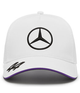 Mercedes AMG Petronas F1 Team 2024 Adult Lewis Hamilton Driver Trucker Cap White