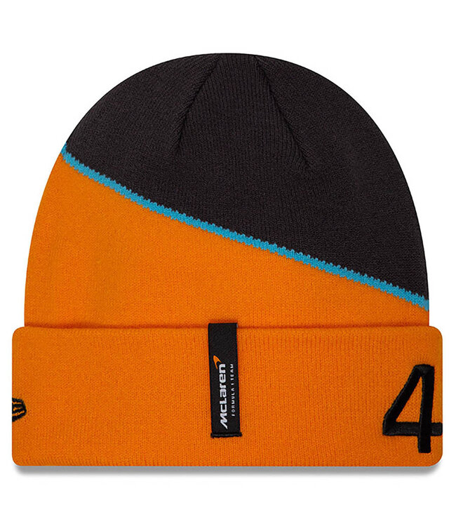 McLaren F1 Team Adult Lando Norris Cuff Beanie Papaya Orange - Collection 2024