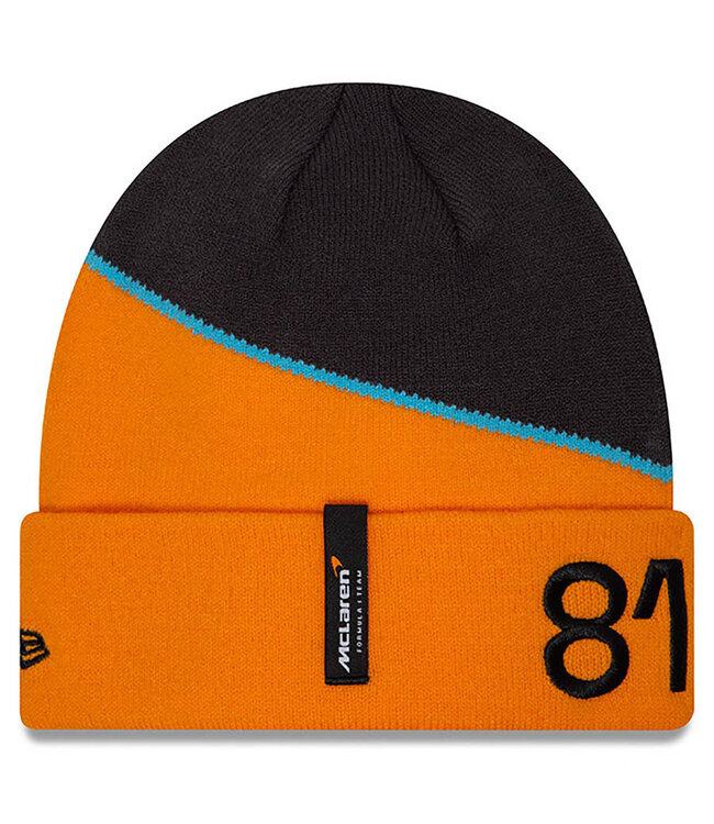 McLaren F1 Team Adult Oscar Piastri Cuff Beanie Papaya Orange - Collection 2024