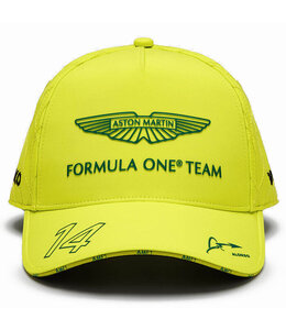 Aston Martin Cognizant F1 Team 2024 Adult Alonso Drivers Baseball Cap Lime