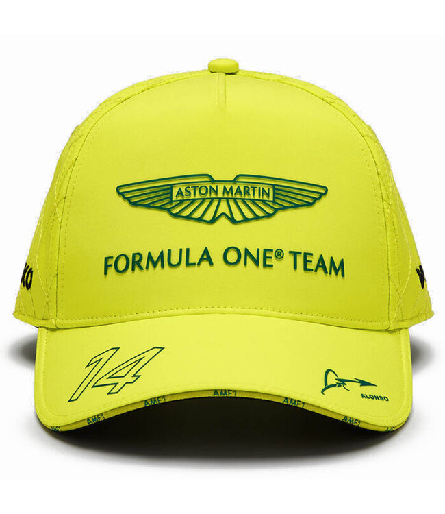 Aston Martin Cognizant F1 Team Adult Alonso Drivers Baseball Cap Lime - Collection 2024