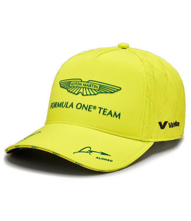 Aston Martin Cognizant F1 Team Adult Alonso Drivers Baseball Cap Lime - Collection 2024