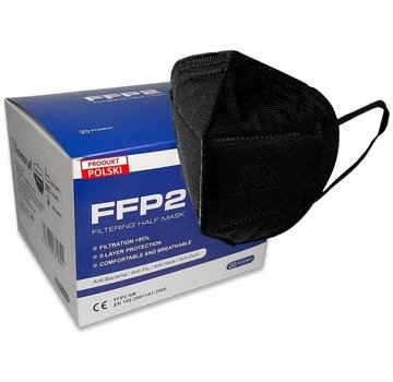 NOBRAA FFP2 Maskers | Zwart | EU made | 20x