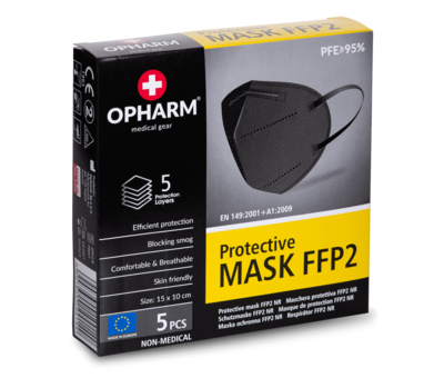 Baltic Masks 5 FFP3 maskers met ventiel PREMIUM