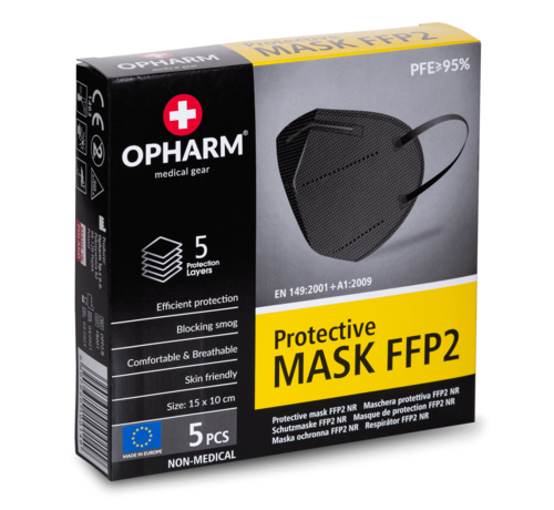 Nobraa  FFP2 N95 masker | Zwart | Made in EU