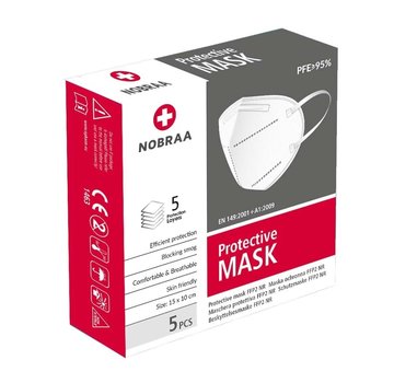 Nobraa 20 Medische FFP2 N95 maskers | Wit | Made in EU