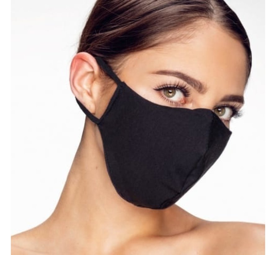 Washable Facemask |  Black | Streetwear  M08| Soft Cotton | Single pack