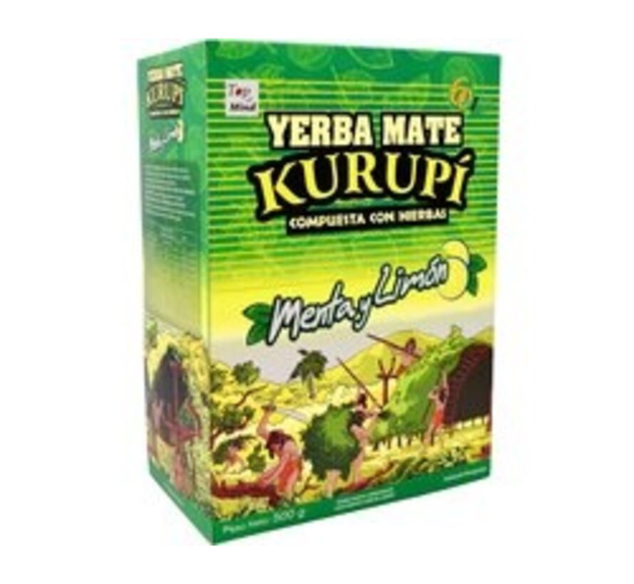 Yerba Mate Kurupí Menta Y Limon 500g