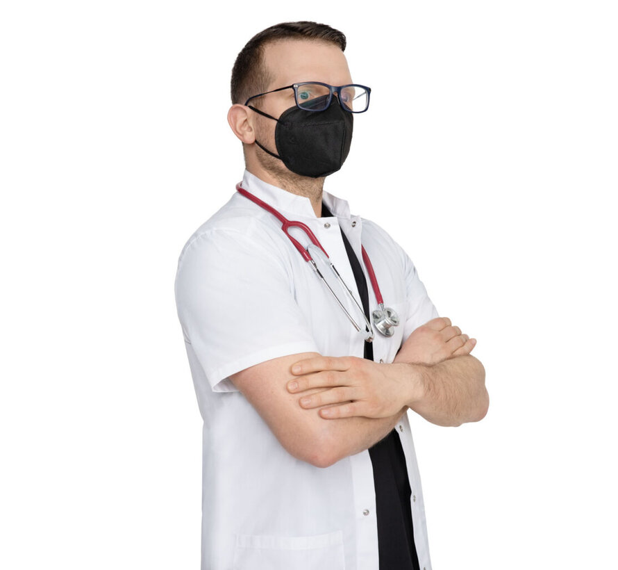 20 Medical FFP2 N95 masks | Black | Made in EU