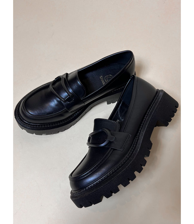 Detailed Chunky Loafers / Black