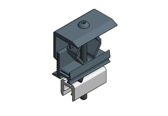 Van der Valk 721552ZW Eindklem alu50 M6x80-T30 h=28-50mm zwart