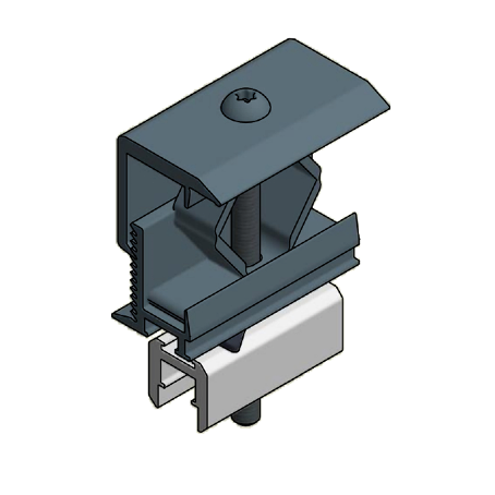 Van der Valk 721552ZW Eindklem alu50 M6x80-T30 h=28-50mm zwart