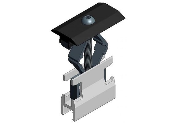 Van der Valk 721550ZW Geanod. paneelklem alu 50-T30 ZW