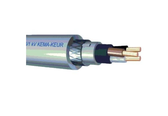 Installatiekabel YMVKAS voor in de grond 2 aderig 4mm2 per meter