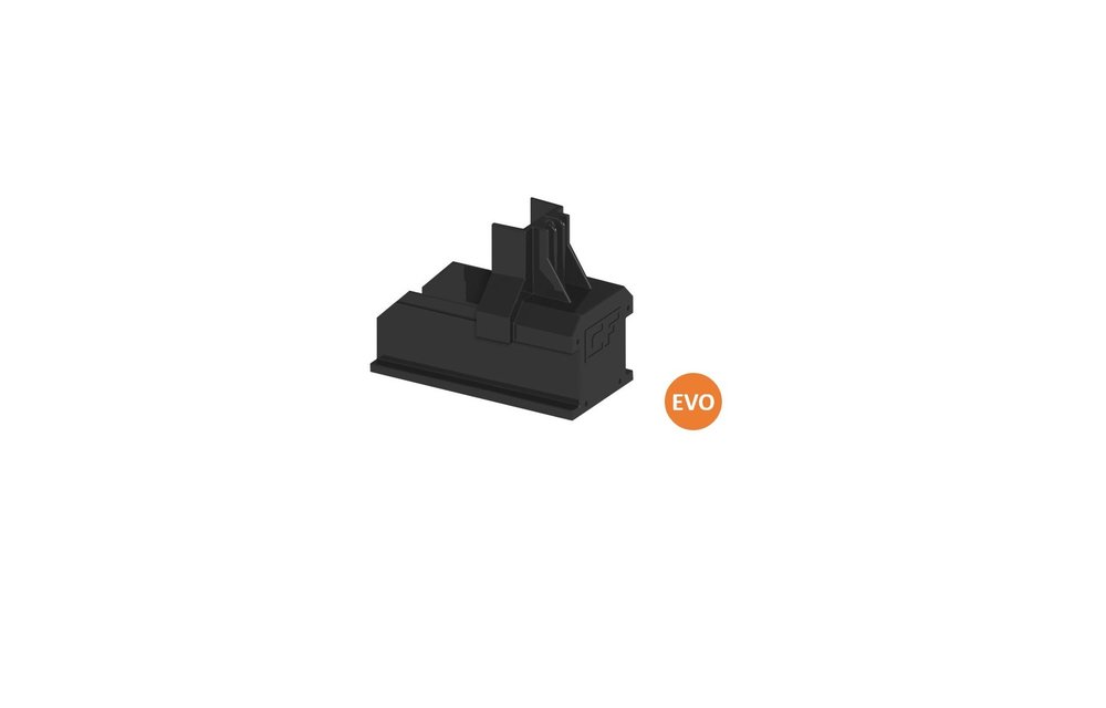 ClickFit Evo 100-8060-B Eindkap montage rail Zwart