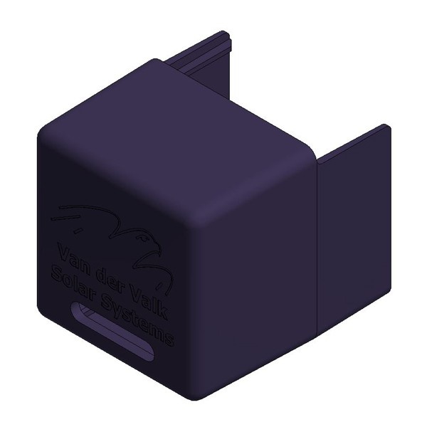 Van der valk 739052 zwarte kunstof einddop voor Side+ en trapezium profiel