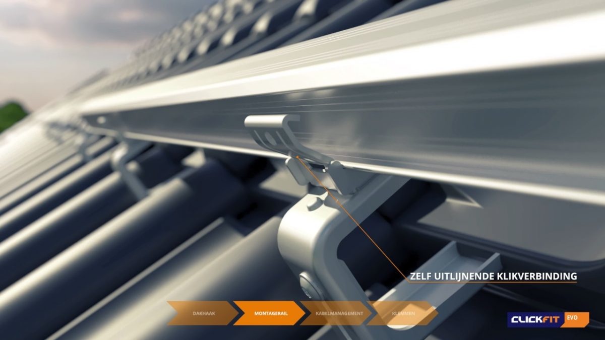 Clickfit Evo Pannendak  Portrait 1 rij van 10 panelen