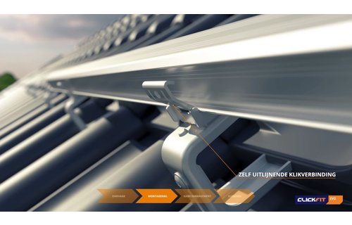 Clickfit Evo Pannendak  Landscape 1 rij van 3 panelen horizontale rails