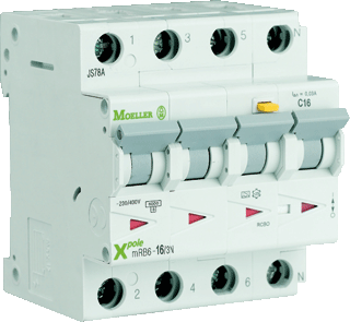 Eaton Aardlekautomaat 120656 MRB6, B-kar, 16A 300ma, 4 polig