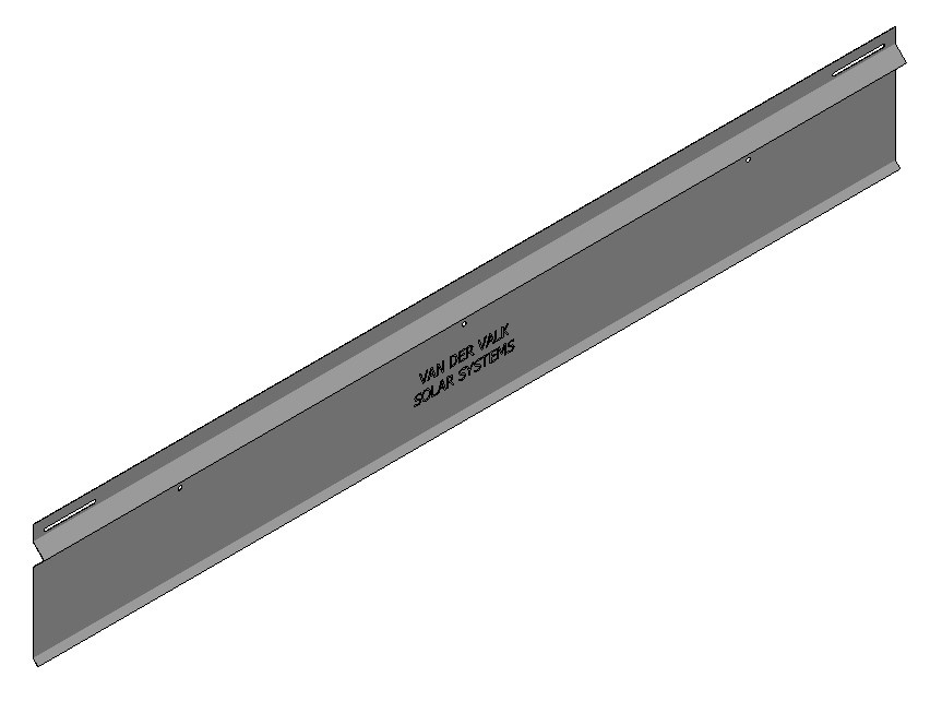 Van der Valk 742527 Galv back plate ValkPro+ L15° L=1980mm (panel length 1720-1920mm)