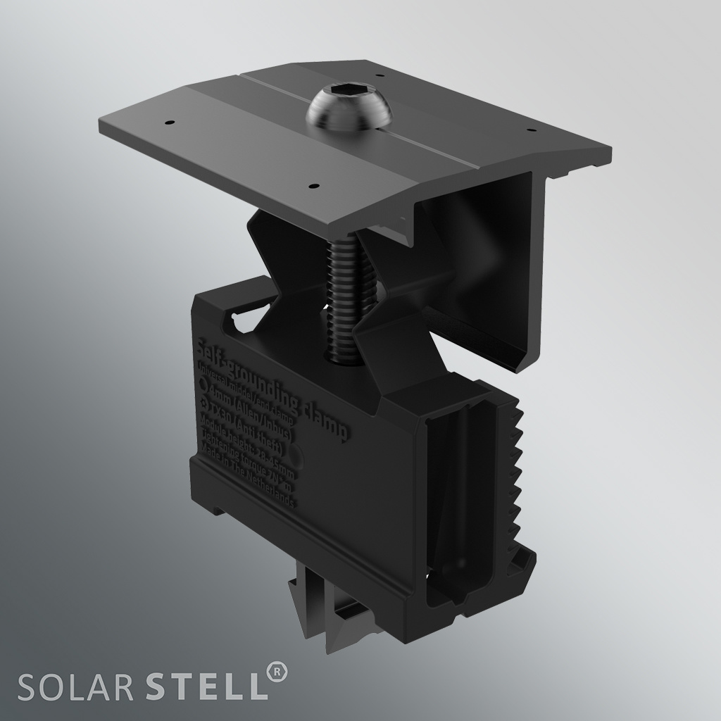 Solarstell Connect 500224 Universele Easyklem Zwart