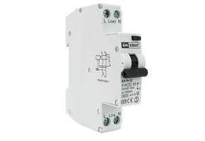 EMAT aardlekautomaat 1-polig+nul 20A B-kar 300mA
