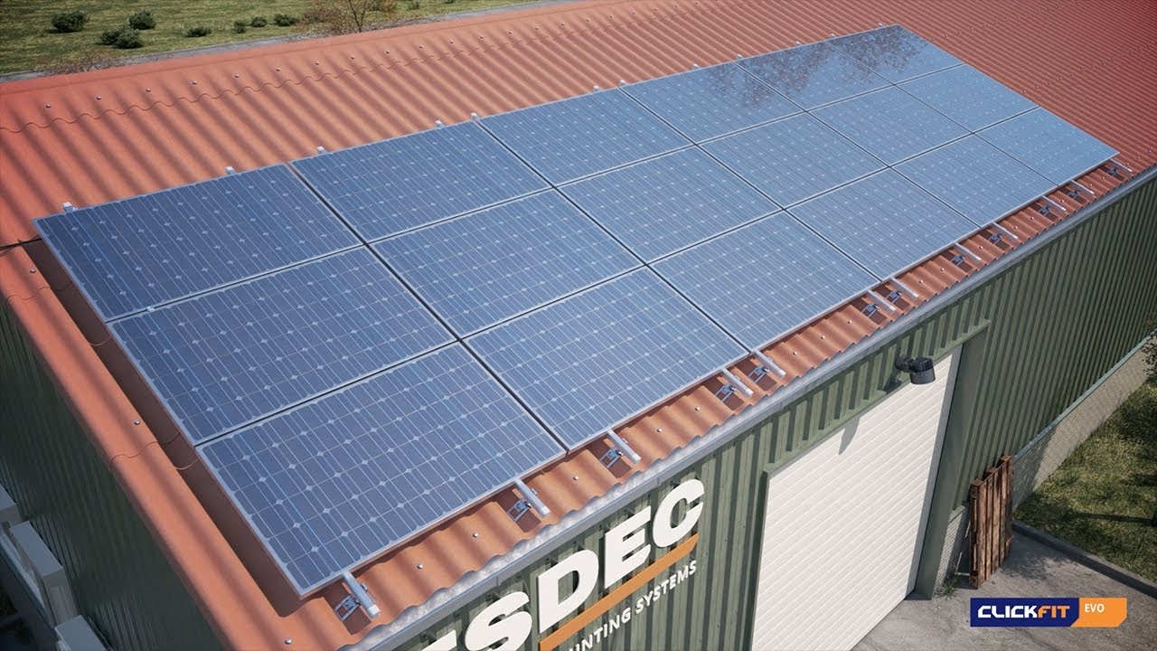 Clickfit Evo Golfplaten dak  Portrait 1 rij van 12 panelen