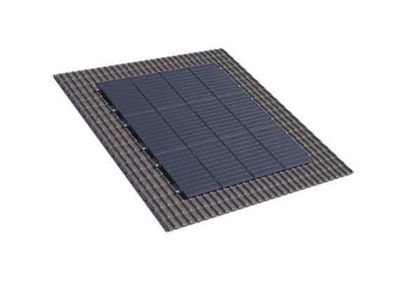 Solar Construct Pannendak Landscape 1 kolom van 8 panelen