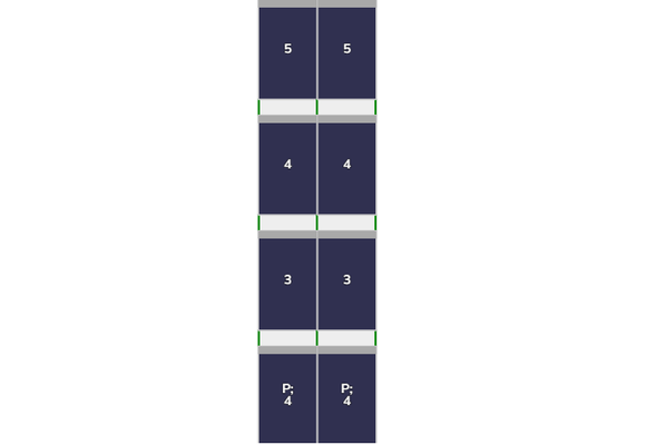 Flatfix Fusion  4 rij van 2 panelen Portrait Zwart